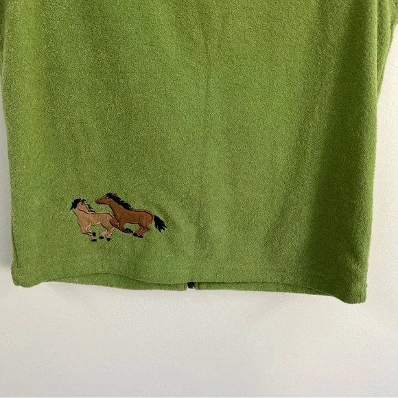Vintage Fleece Vest with Horses - Picture 8 of 9